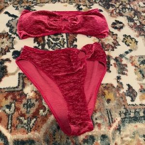Velvet pink swimsuit